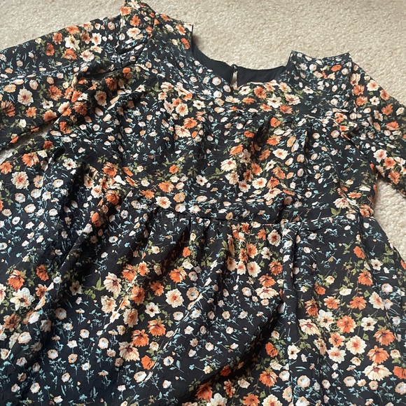 Hayden Girl gorgeous fall floral tiered dress-Girls size small-EUC - Picture 4 of 16
